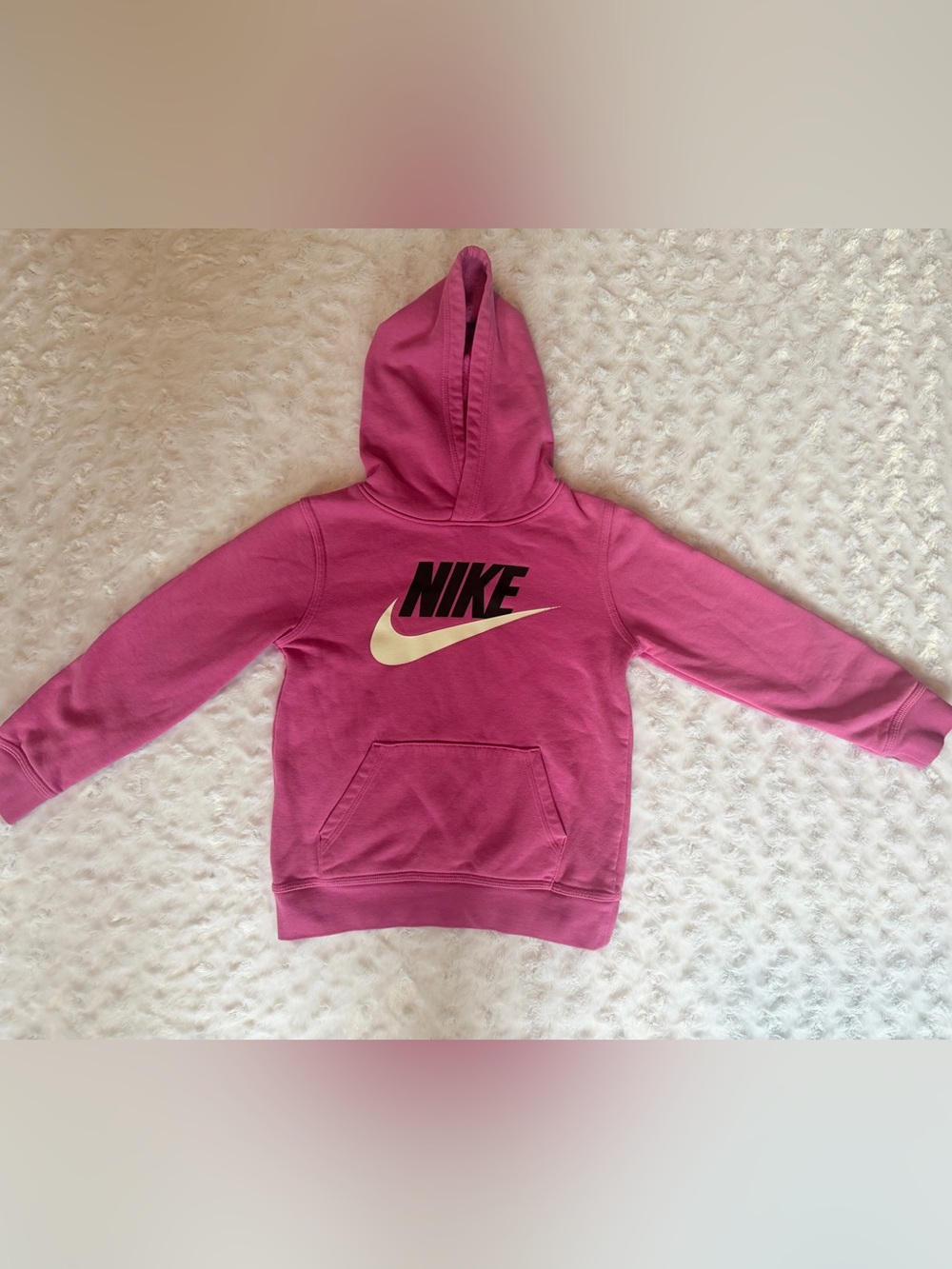 Nike Girls Pink Hoodie Sweatshirt  - Size 6 (6–7 Years)